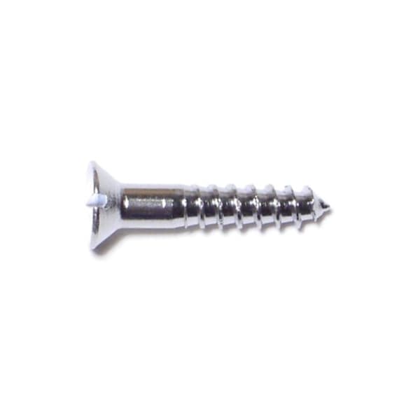 Midwest Fastener Wood Screw, #6, 3/4 in, Zinc Plated Steel Flat Head Slotted Drive, 95 PK 61883 - main